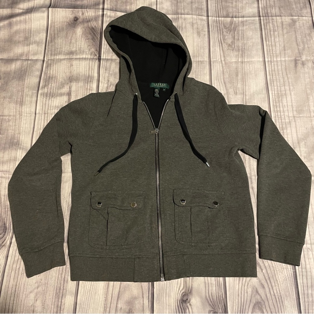 Women's Lauren Ralph Lauren Petite Zip Up Sweater Size P/M